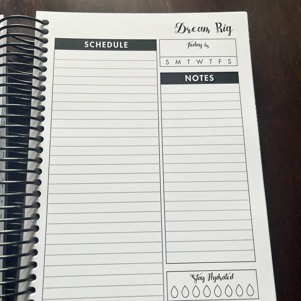 Lights Planner Action Coil B6 Planner Daily New Weekly Cleaning Notebook TN